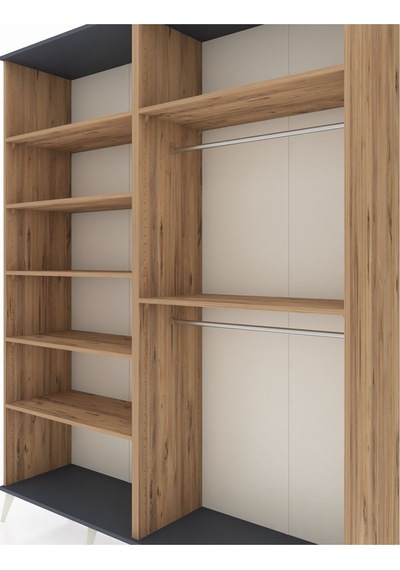 Hyperion Gardrop 7 Raflı 2 Askılı 176x44x221 Çam-antrasit/çam Antrasit/çam Hyperion Gardrop 7 Raflı 2 Askılı 176x44x221 Çam-antrasit/çam Antrasit/çam
