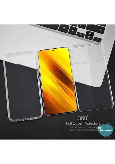 Xiaomi Poco M4 Pro İçin Kılıf 6 Tarafı Tam Full Koruma 360 Clear Soft Şeffaf Poco M4 Pro İle Uyumlu Kılıf - Şeffaf