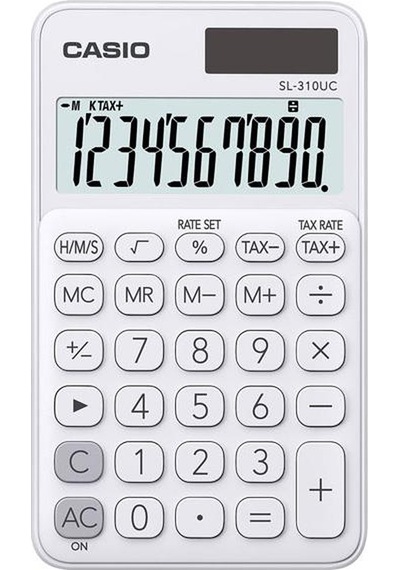 Casio Sl-310uc-we Cep Tipi 10 Hane Beyaz Hesap Makinesi Çok Renkli