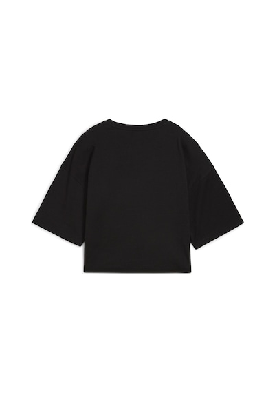 Puma Wardrobe Ess Kadın Oversize Kısa Tişört 629743 01 SIYAH Siyah