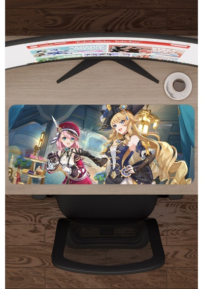 Charlotte Genshin Impact Anime Gacha V3 - 70x30 Xl Gaming Mouse Pad Fare Altlığı