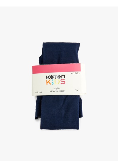 Koton Simli Külotlu Çorap 40 Den Lacivert 4wkg80079aa Lacivert