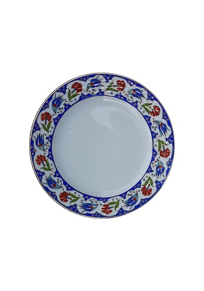 Armada Çini Prt 60 25 Cm Lacivert Altın Yaldızlı Lale Karanfil D
