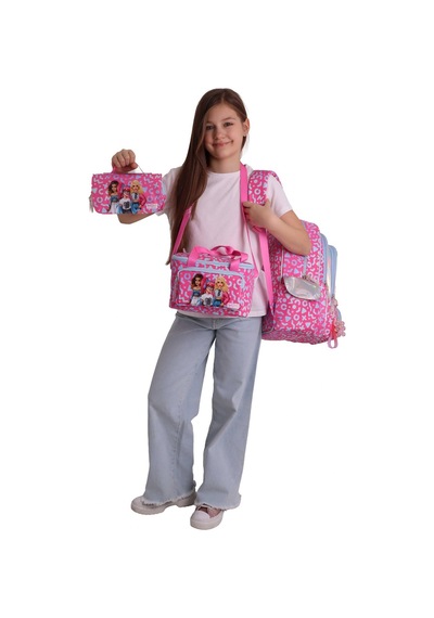 Wow Generation Üçlü İlkokul Okul Çanta Seti - Kırmızı - Girl Friends Baskılı - Kız Çocuk - Setwg-w6059a