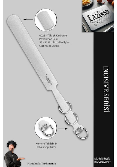 Lazbisa MFT-010 İncisive Serisi Masat Mutfak Bıçak Bileme Aleti Masatı