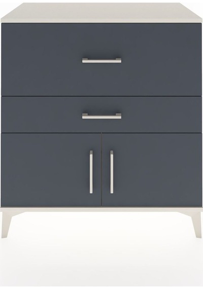 Hyperion Şifonyer 2 Raflı Tek Çekmeceli 2 Kapaklı 88x44x96 Aytaşı-antrasit Aytası