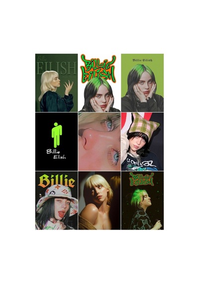Billie Elish 1 No Çoklu Sticker Seti Diğer