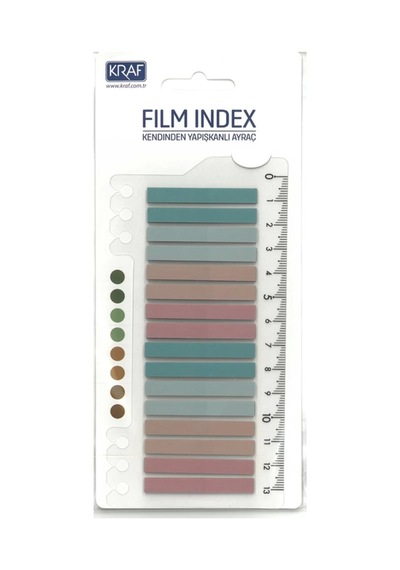 16645-2 Index Fılm Pp Cetvelli Morandı Color Yapışkanlı Ayraç 6x45mm 16'lı X 20yp