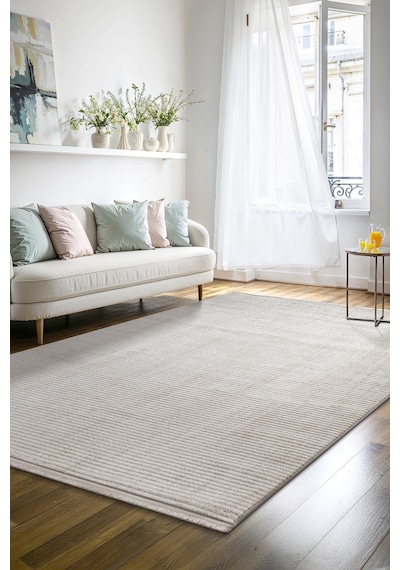 Yalın Microfiber Bukle Dokuma Halı Antre Hol Kesme Halı Yolluk 5771 Krem Krem Krem