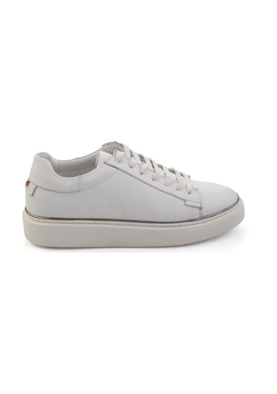 Beyaz Hakiki Deri Erkek Sneaker E01054202643 Beyaz