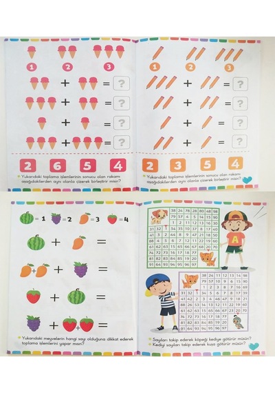 4 - 7 Yaş Matematik Kodlama ve Çizgi Çalışmaları Seti 15 Kitap
