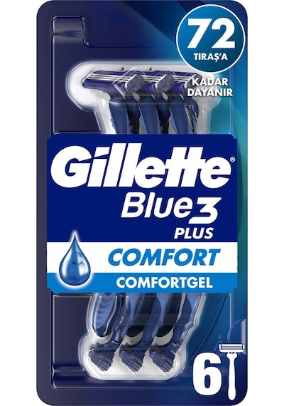 Gillette Blue3 Plus Comfort Kullan At Tıraş Bıçağı 6 Adet