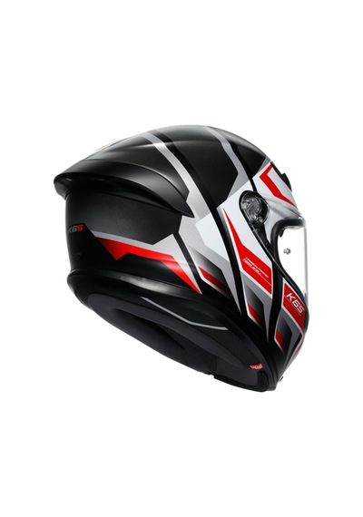 Agv Kask/k6 S Mplk Karve Matt Black White Red Configuration Çok Renkli