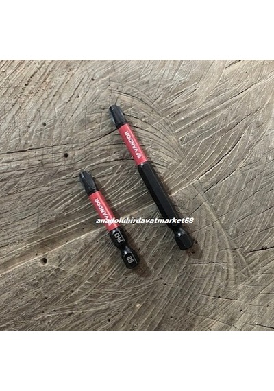 Vandor Ph3 Sac Vida Sıkma Ucu Yıldız Bits Uç Cobalt Kalın Vida Ucu 50-75mm 2pcs