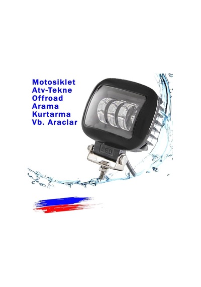 Motosiklet Atv Offroad Tekne Traktör Vb. Araçlar İçin Sis Farı 1 Adet