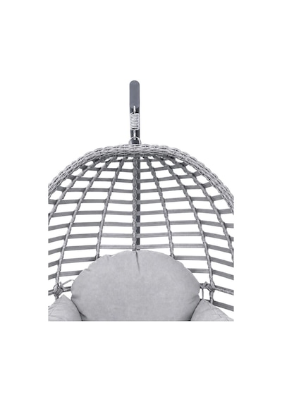 Niron Royal Rattan Bahçe Salıncağı Gri - Minderli Modern Salıncak