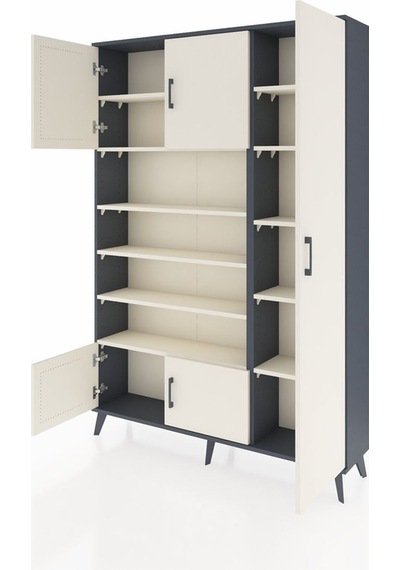 Arges Dolap 11 Raflı 5 Kapaklı 132x30x195 Antrasit-aytaşı/aytaşı Antrasit Arges Dolap 11 Raflı 5 Kapaklı 132x30x195 Antrasit-aytaşı/aytaşı Antrasit