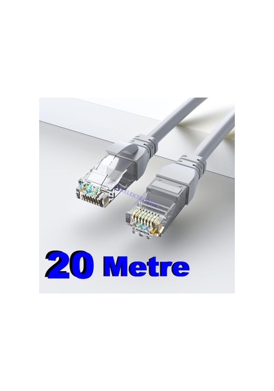 20mt 20 Metre +tv Fiber Adsl Modem Bilgisayar Arası Ethernet Internet Kablosu Ağ Network Sku: Smgstkedbcd95ab4