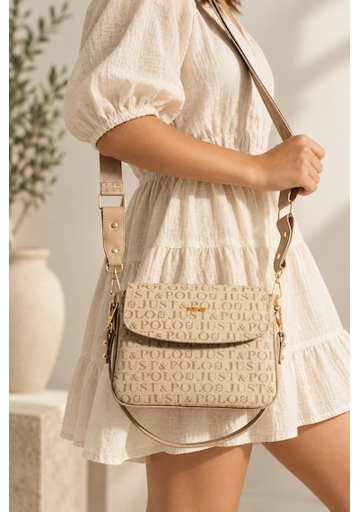 Just Polo Vizon Yeni Sezon Kolon Askili 4 Bolmeli Kadin Omuz Cantasi 25x15cm