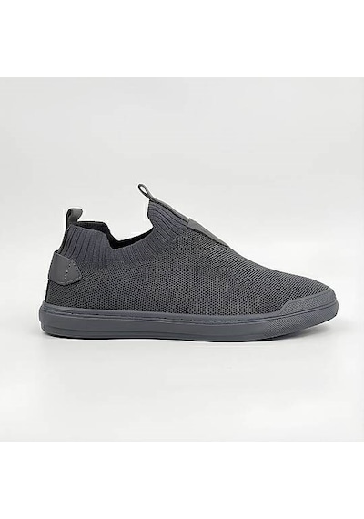 Daytex 4224 Erkek Slip-on - Full Triko Örgü Termo Taban Sneaker Füme