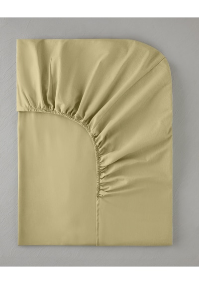 English Home Novella Premium Soft Cotton Çift Kişilik Lastikli Çarşaf 160x200 Cm Açık Sarı Açık Sarı