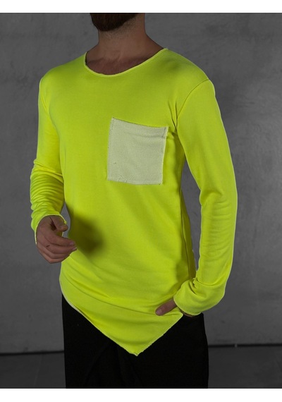 Cocopelli Cep Detaylı Yeşil Asimetrik Sweat Coc2311 Yeşil