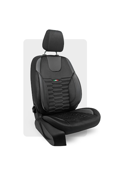 Otexo Bellucci Transit Yeni Model Kolçaklı 2014+ Airbag Uyumlu Universal Taytüyü Oto Koltuk Kılıfı Siyah - Siyah İp