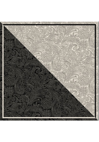 Tarzını Seç Siyah Royal Fular / Bandana / Aksesuar 48x48 Cm