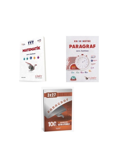2027 2027 Tyt Limit Matematik Soru + Kronometre Paragraf Soru + Anla Kazan Paragraf Deneme 3'lü Set