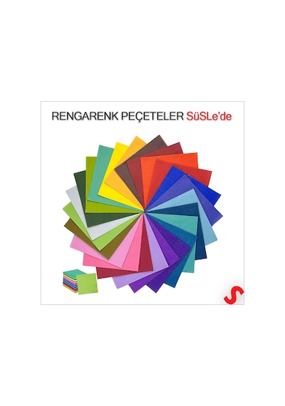 Mor Peçete - 33cm X 33cm - 20 Adet