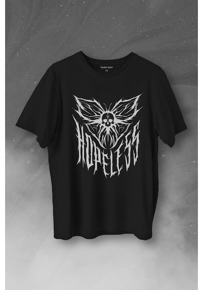 Hopeless Gothic Umutsuz Black Karanlık Baskılı Tişört Unisex T-shirt 001