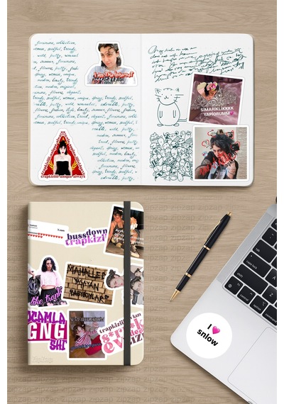 Trapkiziiii Special Edition Yapışkanlı Folyo Sticker Paketi 25 Adet Sınırlı Sayıda Çok Renkli