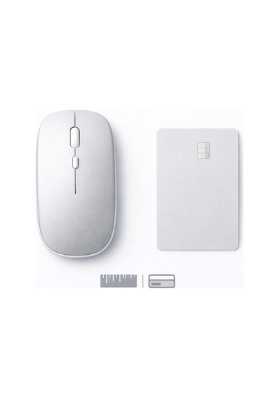 Type-c Şarjlı Bluetooth Mouse Apple Uyumlu MacBook iPad Laptop İnce Gövde Dongle Ve Kablo Dahil 13754