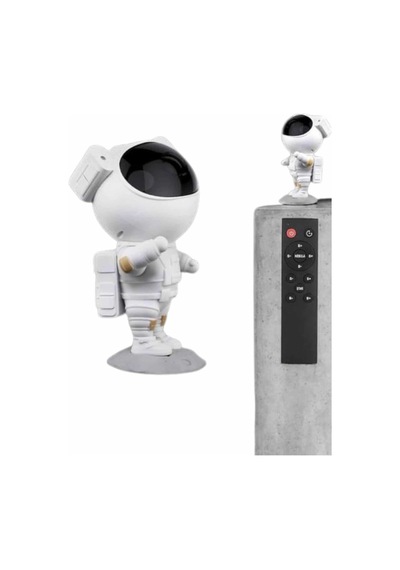Gece Lambası Astronot Bluetooth Hoparlörlü Galaksi Işık Projektörü Çok Renkli 07831555