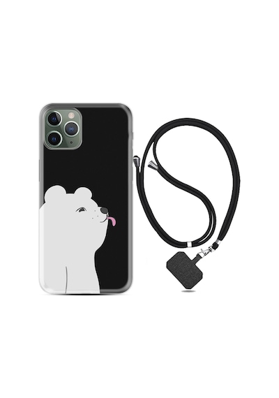 Apple Uyumlu iPhone 11 Pro Kılıf Boyun Askılı Panda Sevimli 1738