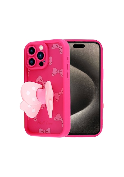 Apple Uyumlu iPhone 15 Pro Kılıf Kamera Korumalı Figür Tasarımlı Zore Kapya Kapak-pembe Açık Pembe Açık Pembe Açık