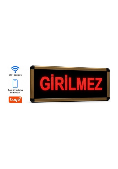 Sanec Wifi Kontrollü Akıllı Girilmez Tabelası 12x30 Cm - Tuya Ve Sesli Asistan Uyumlu Tuya, Alexa, Google Asistan Destekli