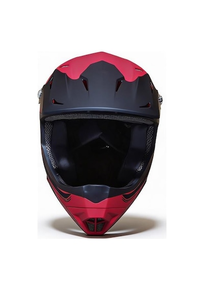 Asistan Full Face Tam Korumalı Kask 53-54 Kırmızı Kırmızı - Siyah