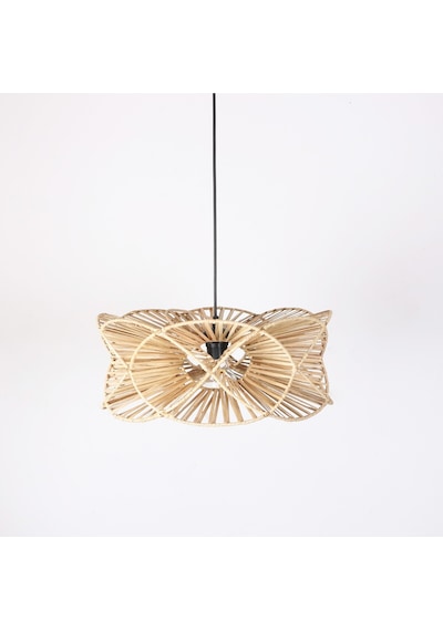 Oklid Doğal Rattan 18x42 Cm Aydınlatma Bej