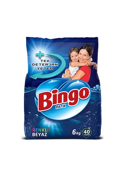 3 Adet Bingo Çamaşır Deterjanı 6 Kg Beyaz + Renkli
