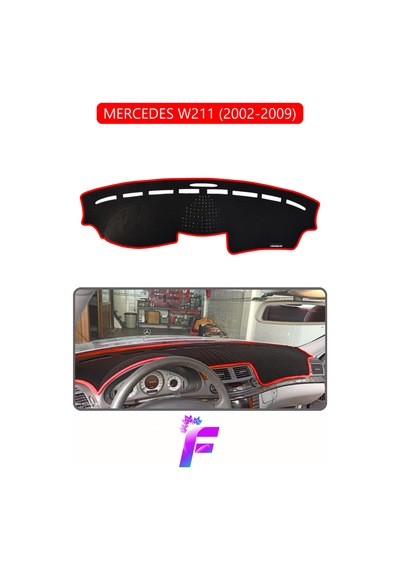 Mercedes W211 2002-2009 Uyumlu Torpido Örtüsü Yansıma Önleyici Kolay Montaj Tam Koruma H27