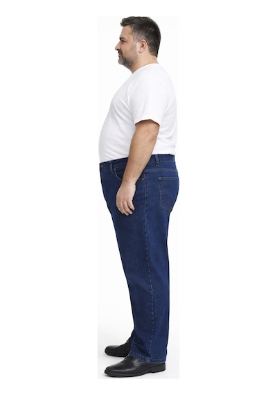 Classics Men Regular Fit Likralı Büyük Beden Erkek Jean Pantolon 7374 Lacivert
