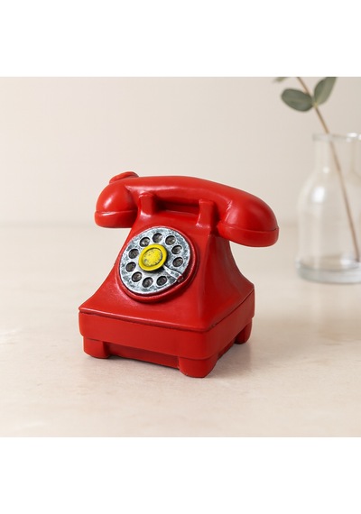 Vintage Ankesörlü Telefon Biblo Reçine 12x7.5 Cm 1