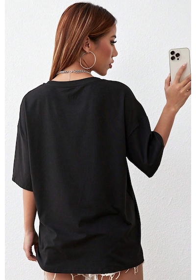 Unisex But First Coffee Tasarım Tshirt Siyah
