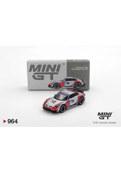 Mini Gt 1/64 Porsche 911 Dakar Ice Grey Metallic "rally 1978" Mgt00964 Çok Renkli