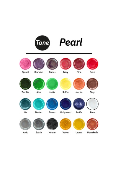 Tone Pearl Epoksi Renk Pigmenti Seti Sedef Renkler 24X25 Ml