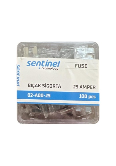 Bıçak Sigorta Yassı 25 Amper X100ad.