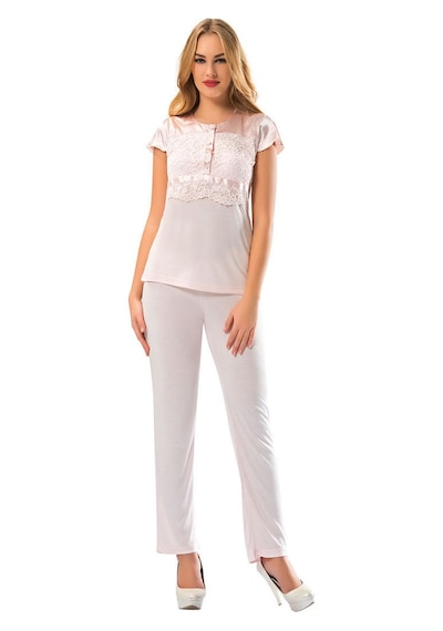 Sistina Pudra - 980 - Penye Pijama Takımı - 1607 - - Kmrsfres - Beden Xl