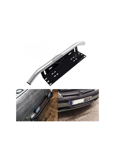 Her Araca Uyumlu Plaka Altlığı Ve Koruma Demiri Sis Ayağı Suv 4x4 Off Road Led Montaj Braketi Plakalık Led Bağlantı Ayağı Krom 00 Şüscaroto Aksesuar