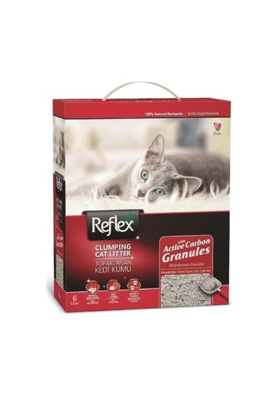 Reflex Granül Aktif Karbonlu Topaklanan Bentonit Kedi Kumu 6 L